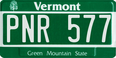 VT license plate PNR577