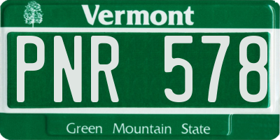 VT license plate PNR578