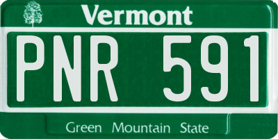 VT license plate PNR591