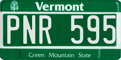 VT license plate PNR595