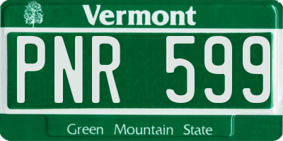 VT license plate PNR599