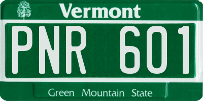 VT license plate PNR601