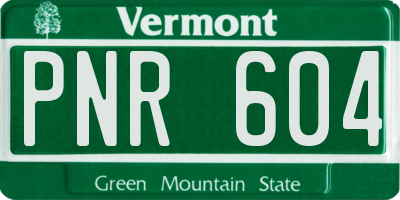 VT license plate PNR604