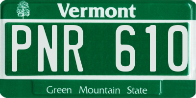 VT license plate PNR610