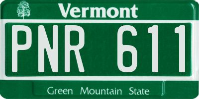 VT license plate PNR611