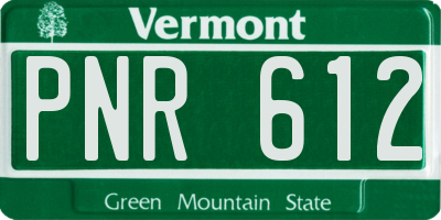 VT license plate PNR612