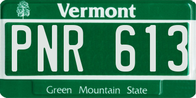 VT license plate PNR613
