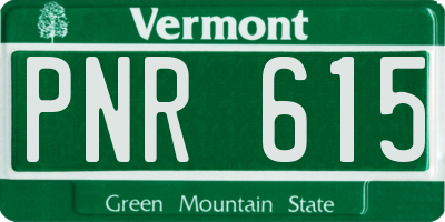 VT license plate PNR615