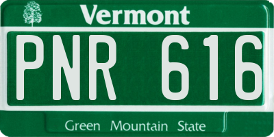 VT license plate PNR616