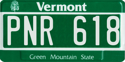 VT license plate PNR618
