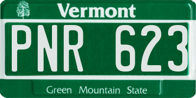 VT license plate PNR623