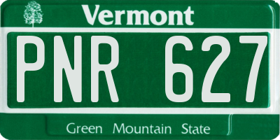 VT license plate PNR627