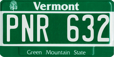 VT license plate PNR632