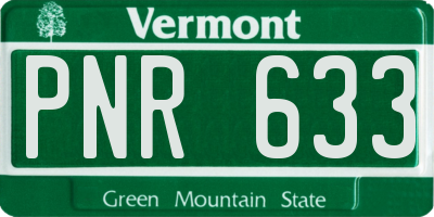 VT license plate PNR633