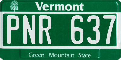 VT license plate PNR637