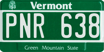 VT license plate PNR638