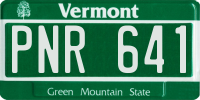 VT license plate PNR641