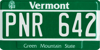 VT license plate PNR642