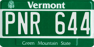 VT license plate PNR644