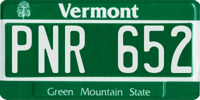 VT license plate PNR652