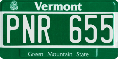 VT license plate PNR655