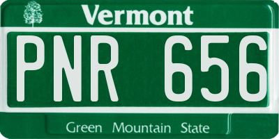 VT license plate PNR656
