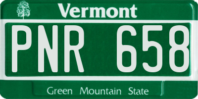 VT license plate PNR658