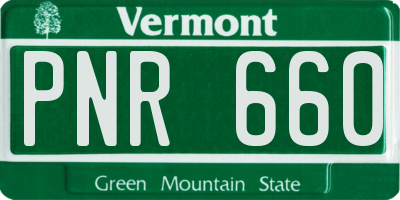 VT license plate PNR660