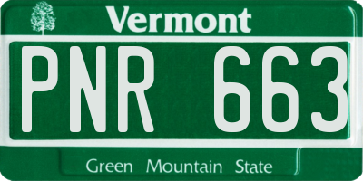 VT license plate PNR663