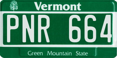 VT license plate PNR664