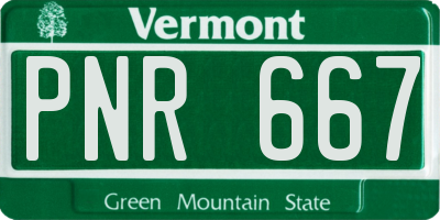 VT license plate PNR667