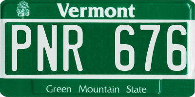 VT license plate PNR676