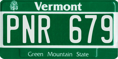 VT license plate PNR679