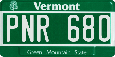 VT license plate PNR680