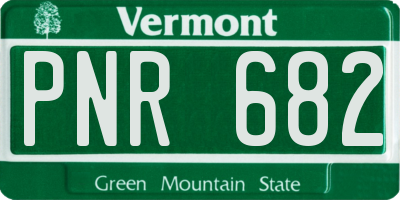 VT license plate PNR682