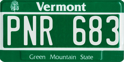 VT license plate PNR683