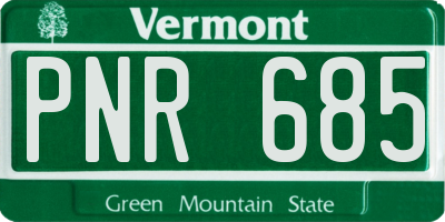 VT license plate PNR685