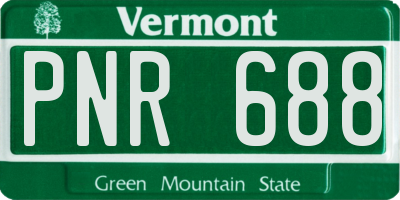 VT license plate PNR688