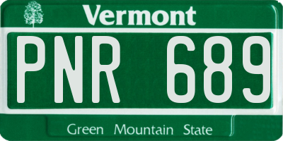 VT license plate PNR689