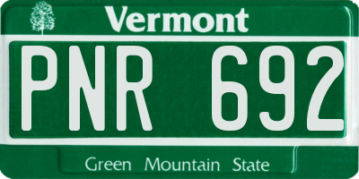 VT license plate PNR692