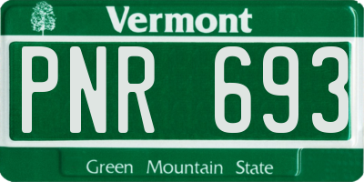 VT license plate PNR693