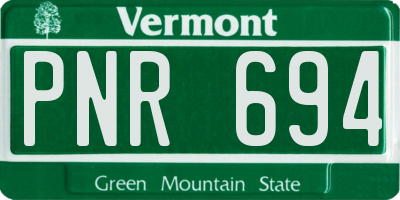 VT license plate PNR694