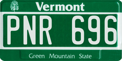 VT license plate PNR696