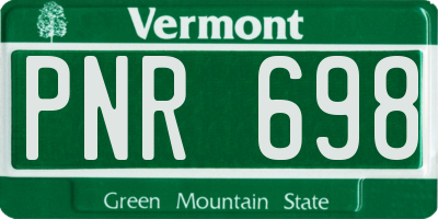 VT license plate PNR698