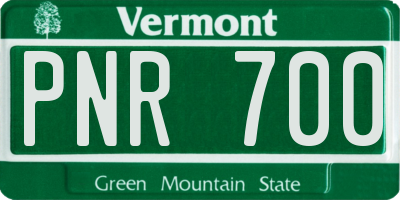 VT license plate PNR700