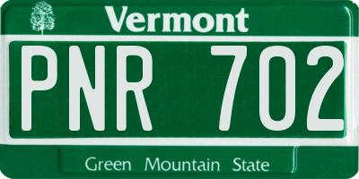 VT license plate PNR702