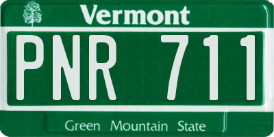 VT license plate PNR711