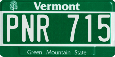 VT license plate PNR715