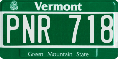 VT license plate PNR718