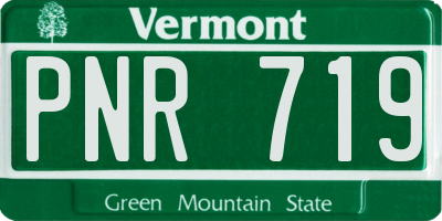 VT license plate PNR719